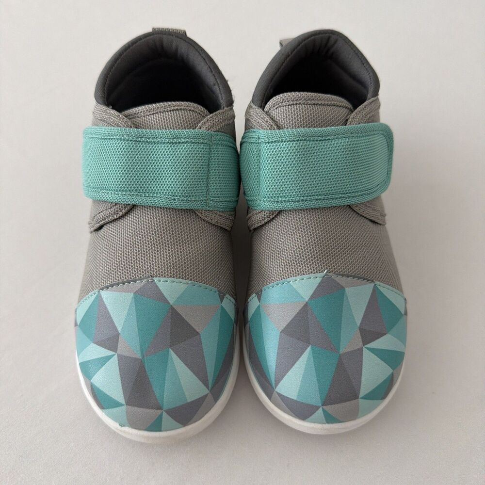 ikiki Sneaks Shoe Glacial Refraction V1 Toddler Sz 11 AFO Compatible Gray Green